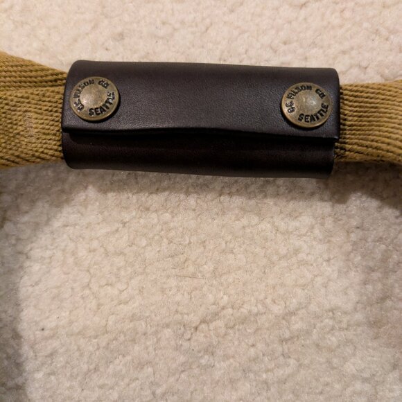 Filson Small Tin Cloth Duffle Bag in Dark Tan - Picture 10 of 11